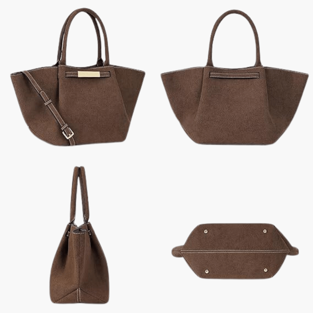 ANNE - Grand Sac à Main Bandoulière en Daim