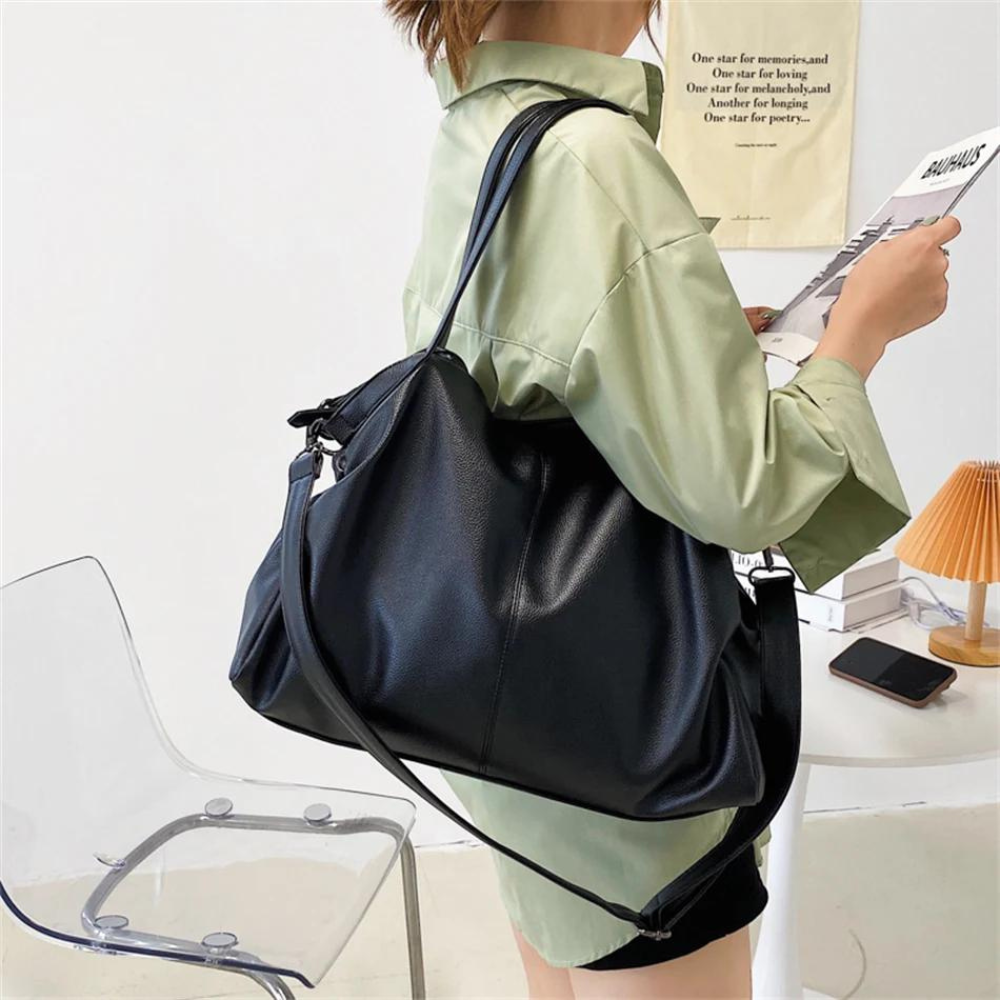 INES - Sac à Main de Cours en Cuir Souple