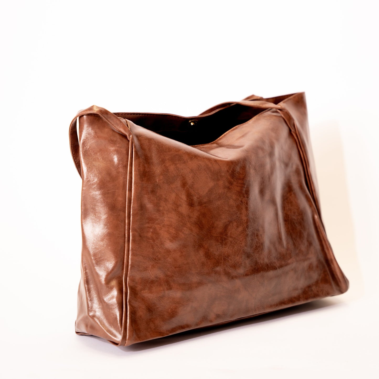 DALIA - Sac a Main Bandouliere en Cuir Tendance Café