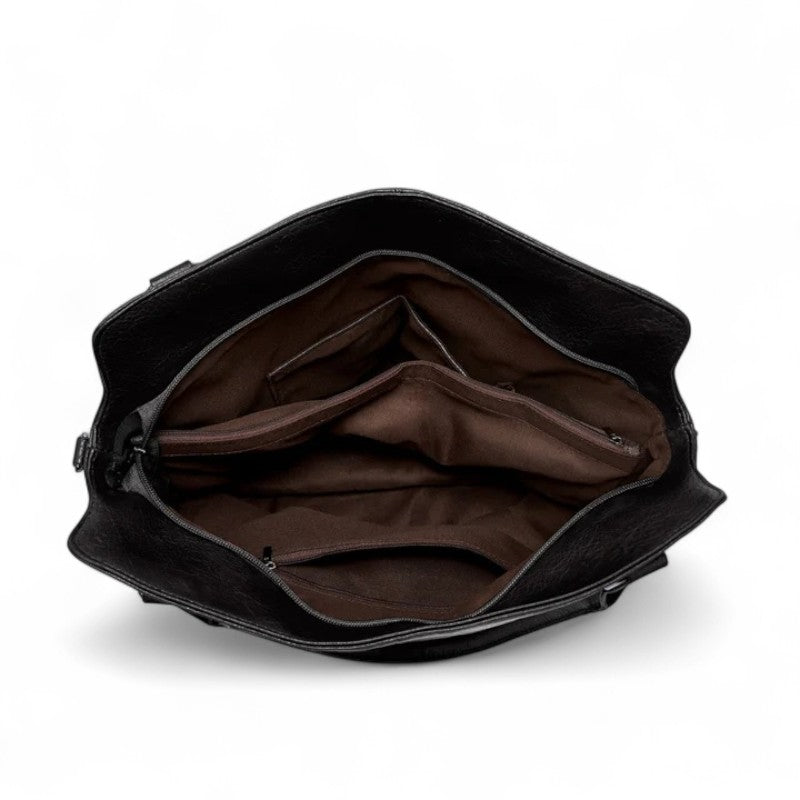 CHIARA - Grand Sac à Main de Cours Multipoches avec Pochette
