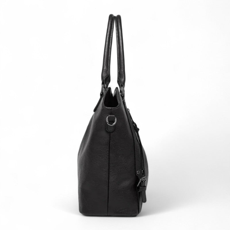 CHIARA - Grand Sac à Main de Cours Multipoches avec Pochette