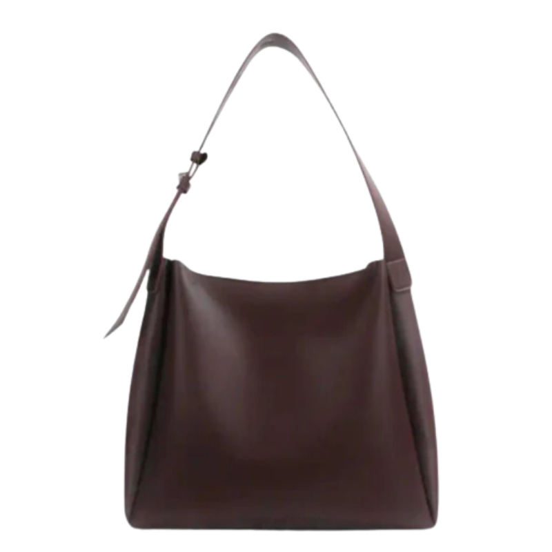 SACHA - Sac à Main Bandoulière en Cuir Lisse avec Pochette Portefeuille