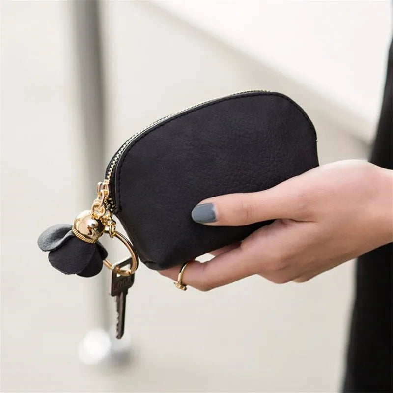 Mini Pochette en Cuir Zippé