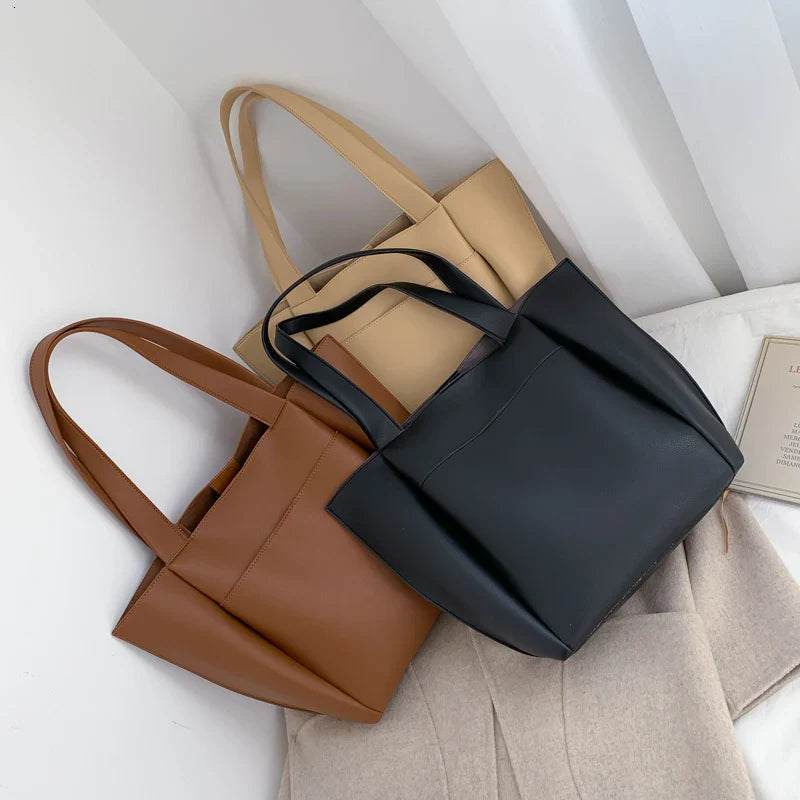 DIANA - Grand Sac à Main de Cours en Cuir Souple