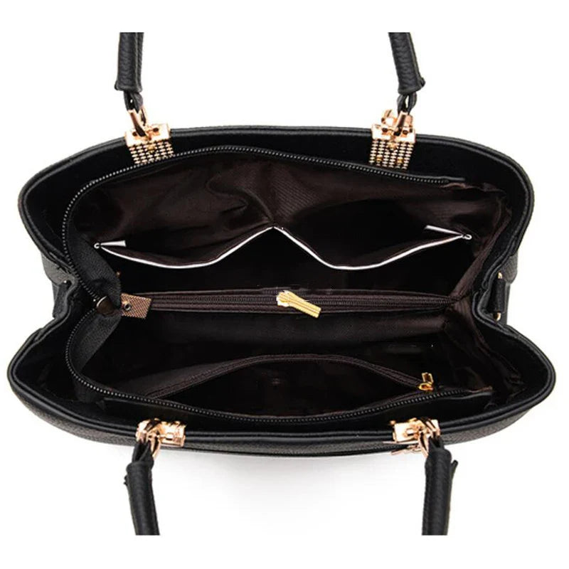 EUTERPE - Sac à Main Spacieux à Bandoulière en Cuir Grainé