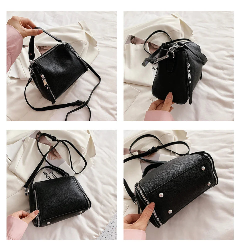 SOFIA - Sac à Main Bandoulière en Cuir Grainé