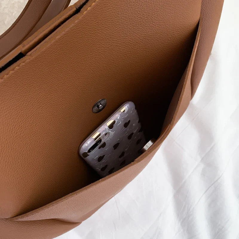 DIANA - Grand Sac à Main de Cours en Cuir Souple