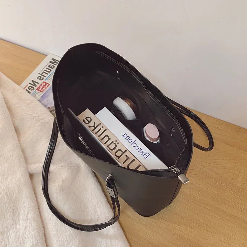LÉA - Grand Sac à Main Cuir Souple Cabas