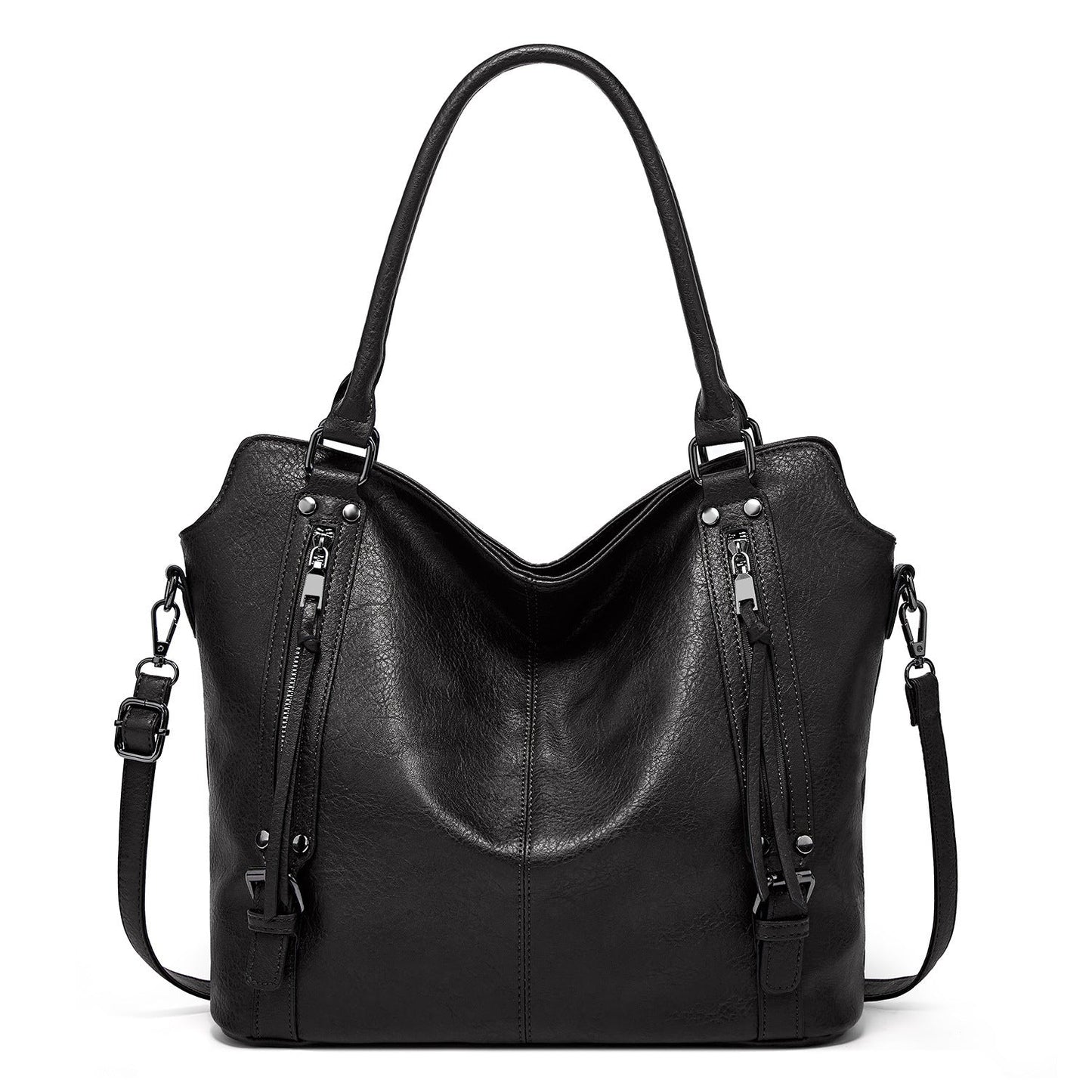 CHIARA - Grand Sac à Main de Cours Multipoches avec Pochette