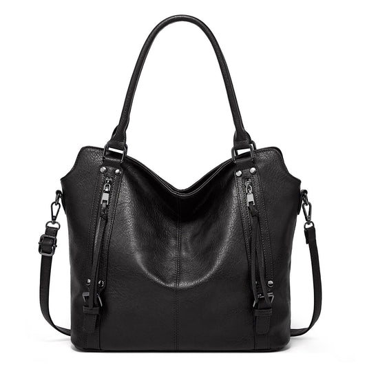 CHIARA - Grand Sac à Main de Cours Multipoches avec Pochette