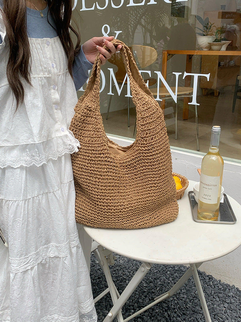 CAMILLE - Sac à Main de Plage Fourre-Tout Tissé