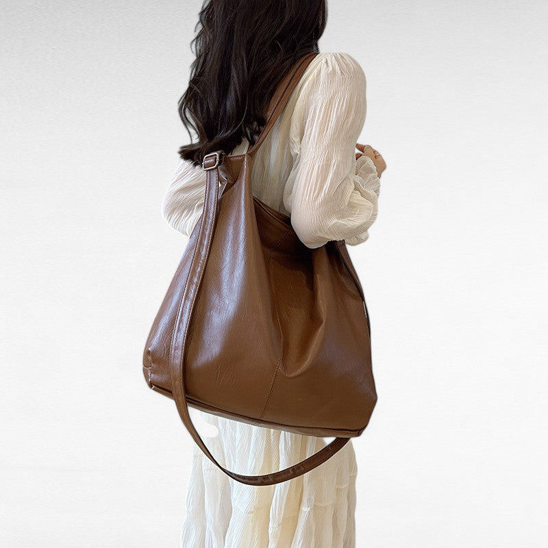 CANDICE - Grand Sac à Main Bandoulière en Cuir souple