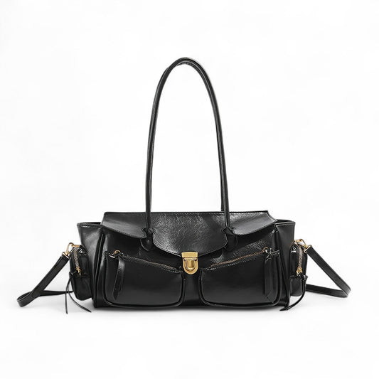 FIOLINE - Sac à Main en Cuir Style Rétro