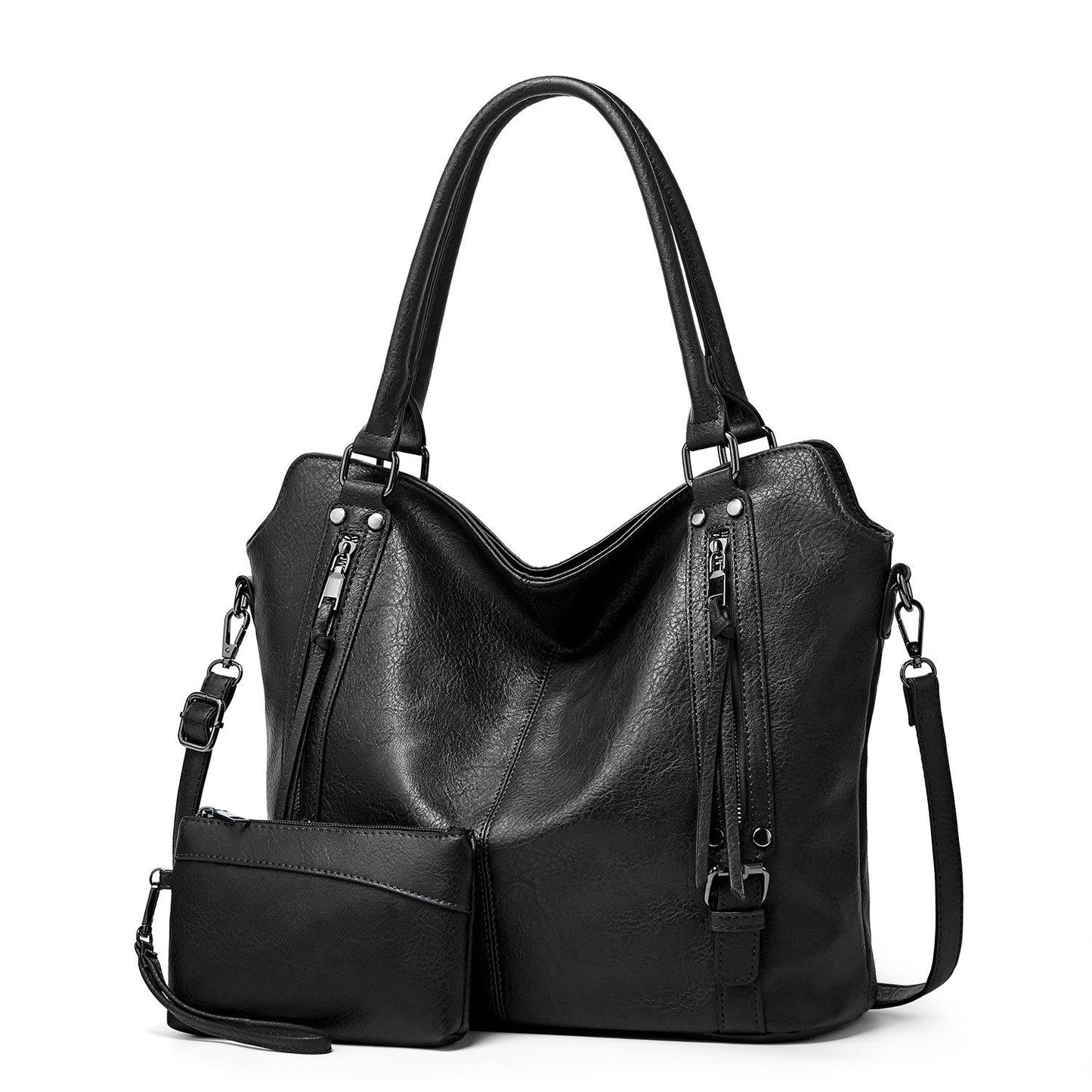 CHIARA - Grand Sac à Main de Cours Multipoches avec Pochette
