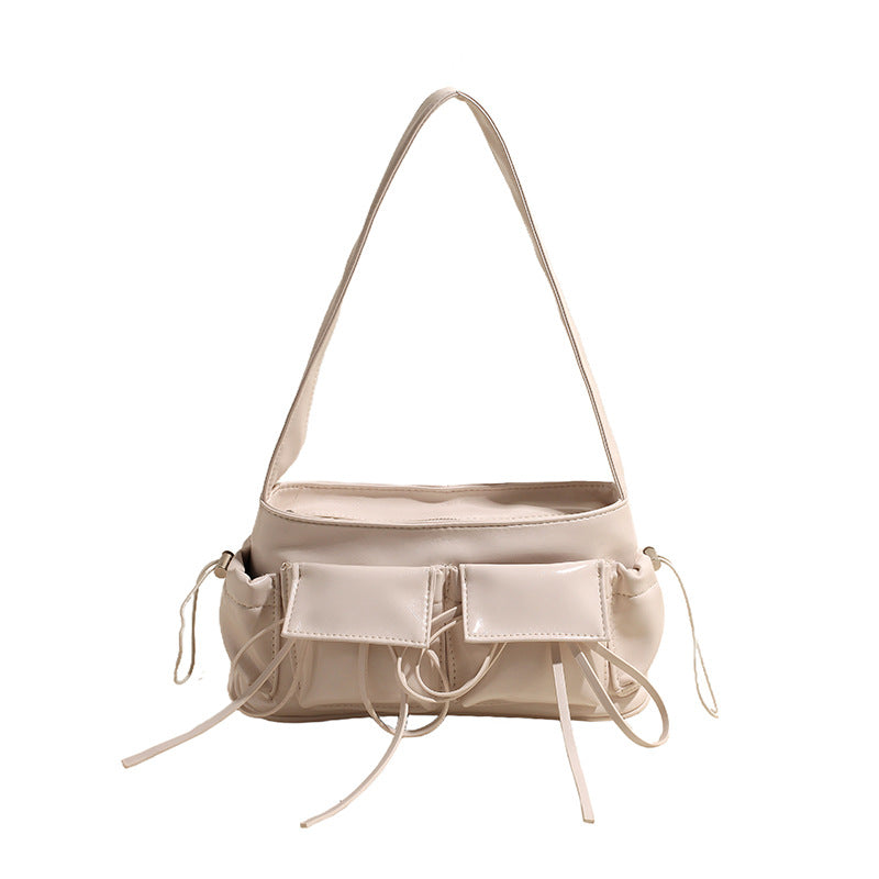 REIS - Sac à Main en Cuir Vernis Élégant avec Bandoulière