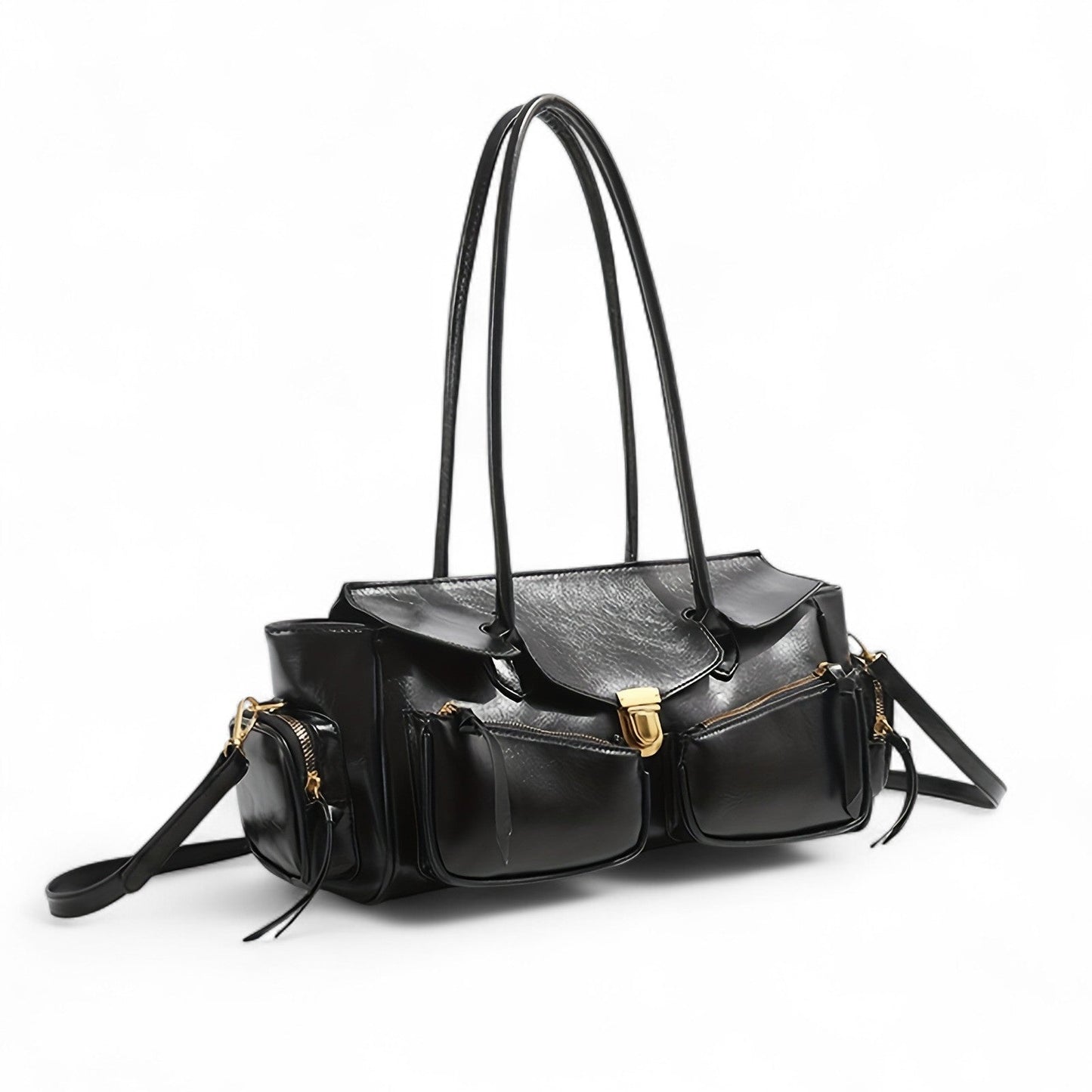 FIOLINE - Sac à Main en Cuir Style Rétro