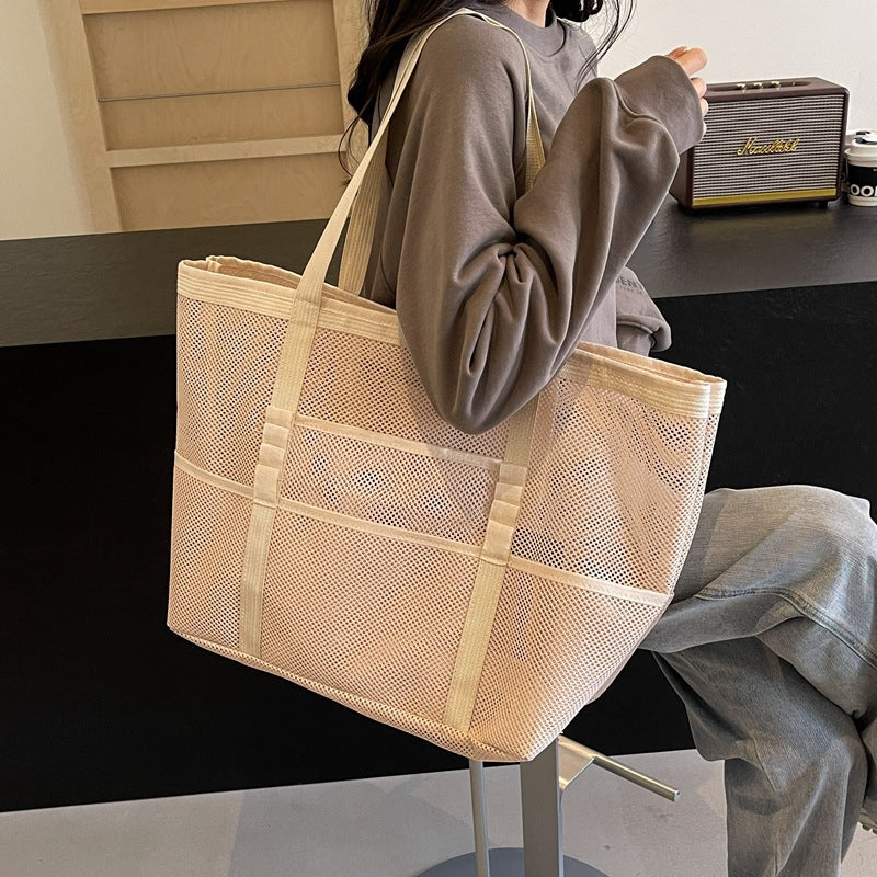 NELLY - Grand Sac à Main de Plage Transparent
