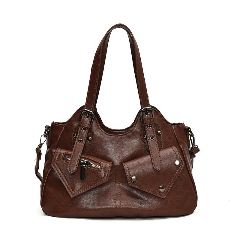 CYNTHIA - Sac à Main de Cours en Cuir Multipoches