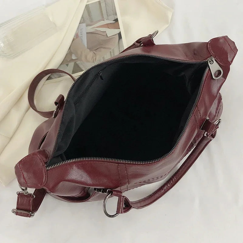 SEWY - Sac à Main de Cours Vintage en Cuir