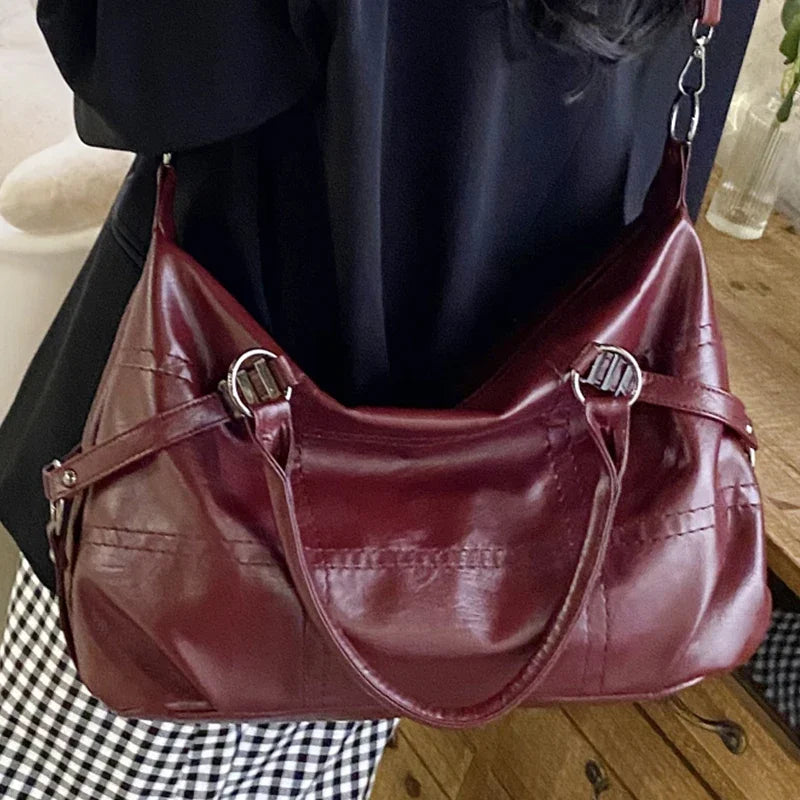 SEWY - Sac à Main de Cours Vintage en Cuir