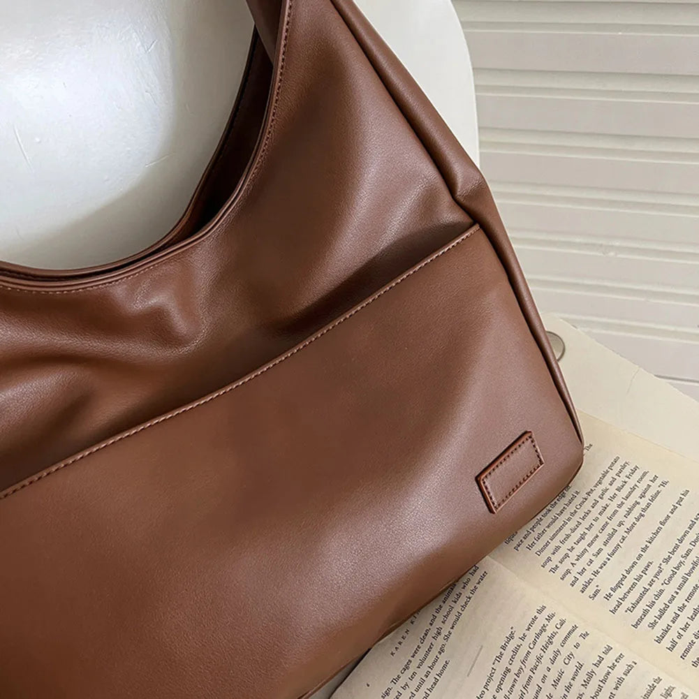 MEYA - Grand Sac à Main Tendance en Cuir Rouge