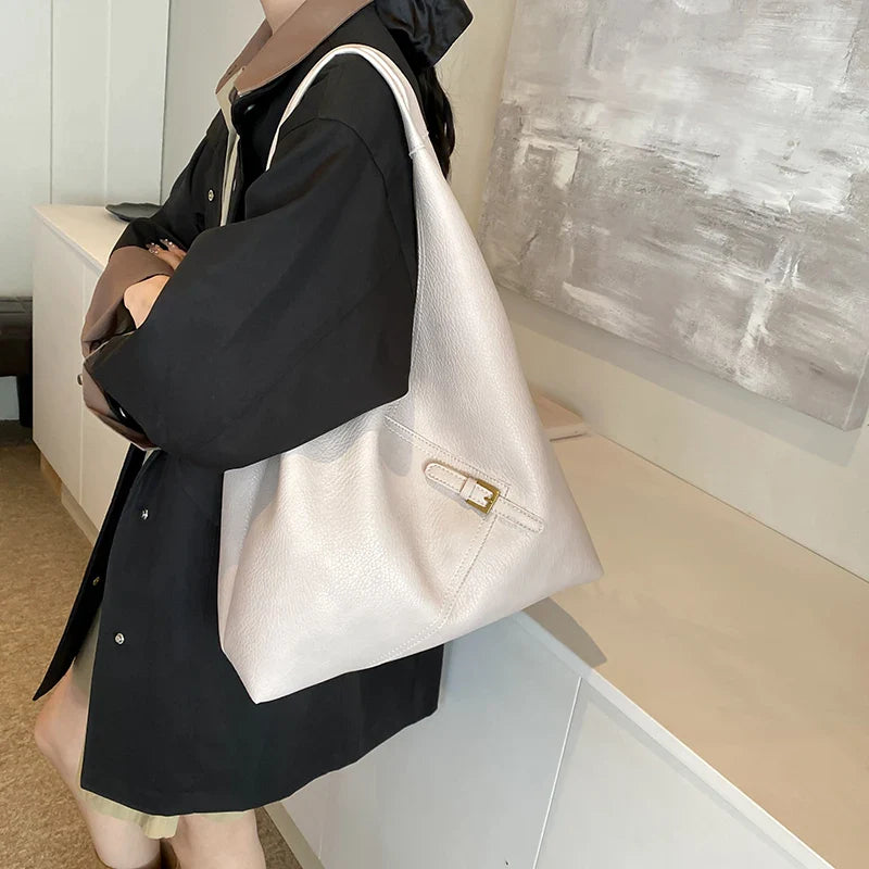 LICA - Grand Sac à Main de Cours en Cuir Souple