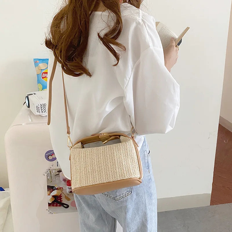 JALI - Petit Sac à Main à Bandoulière en Paille