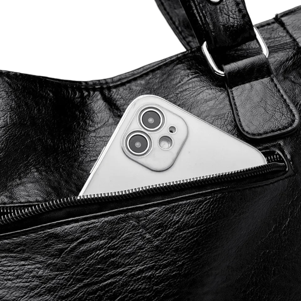 FUE - Sac à Main de Cours à Bandoulière en Cuir