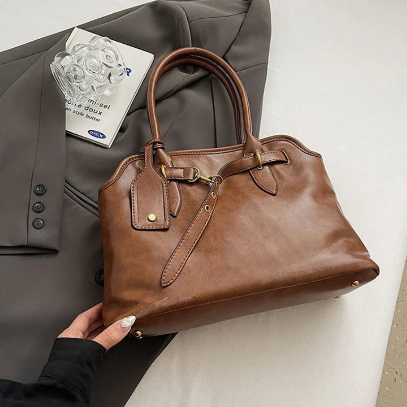 MALYA - Grand Sac à Main en Cuir Lisse