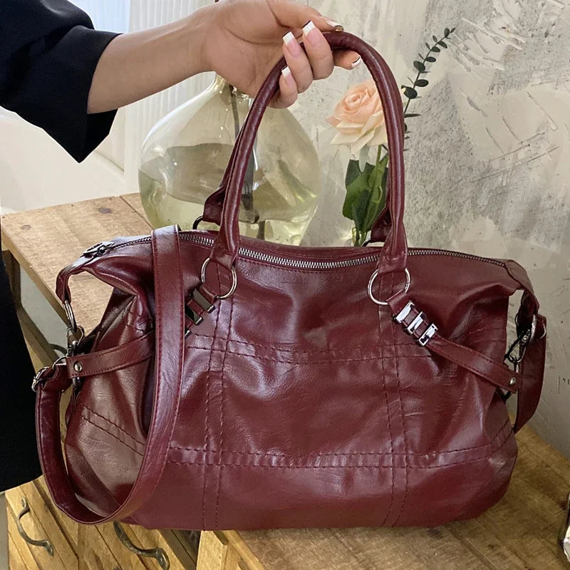 SEWY - Sac à Main de Cours Vintage en Cuir