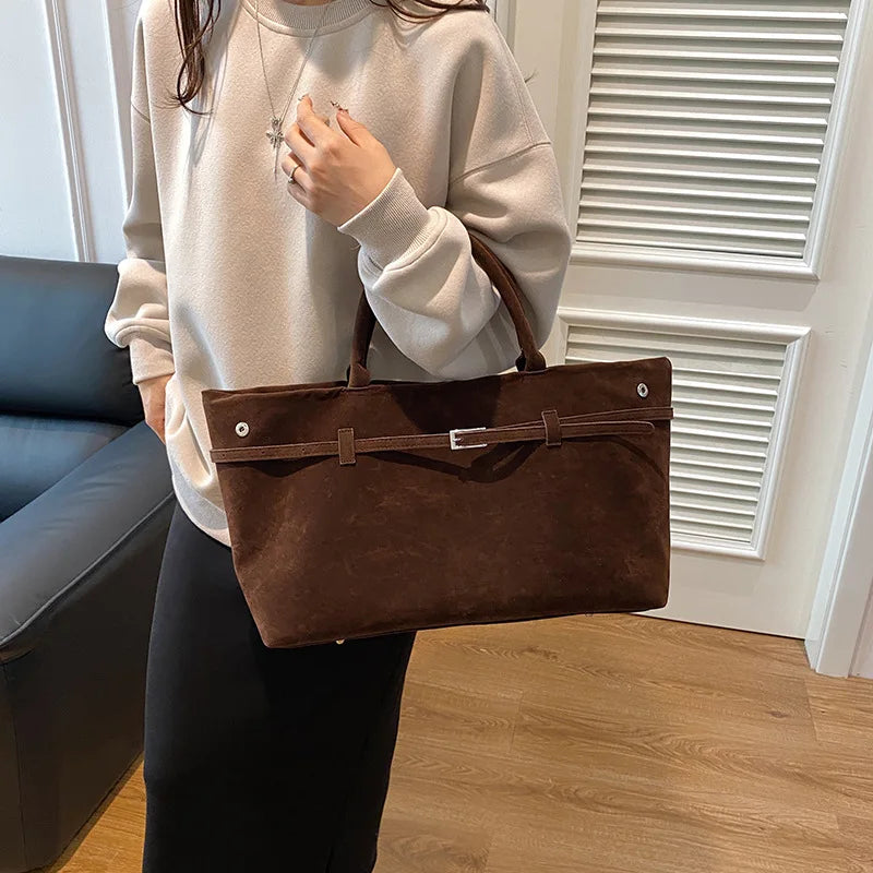 CARA - Sac à Main à Bandoulière en Daim