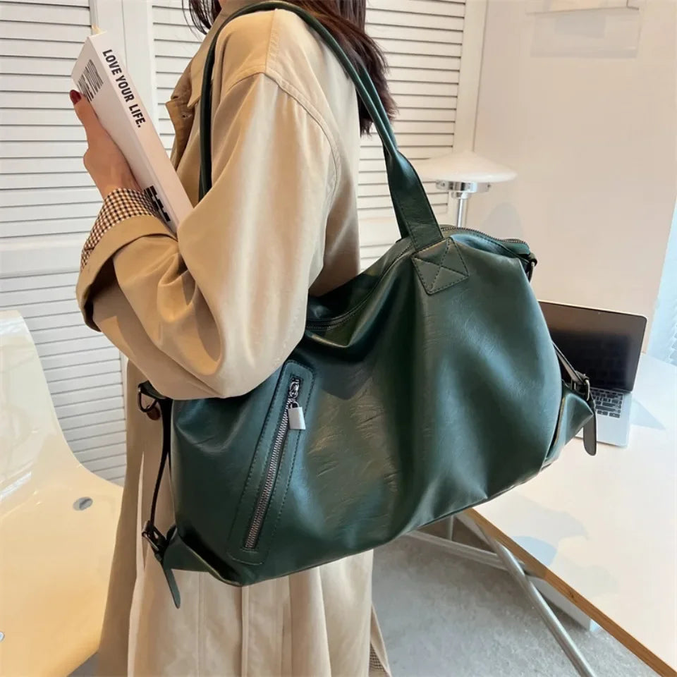 EMMA - Sac à Main de Cours en Cuir Souple Lycée