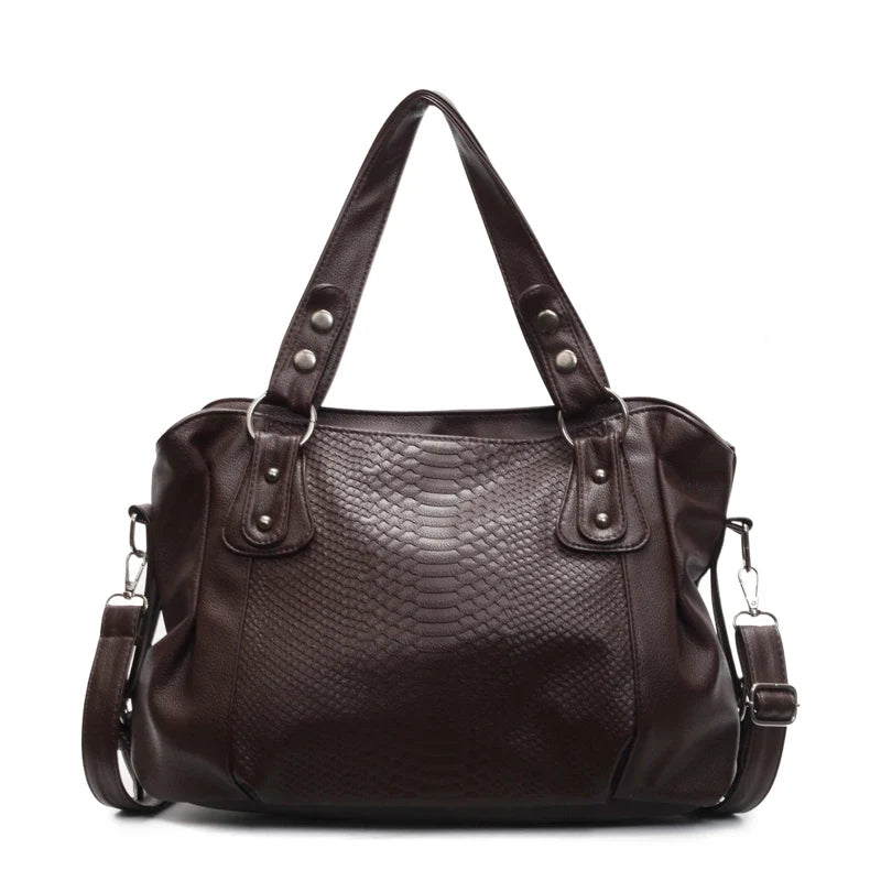 RUBI - Sac à Main de Cours en Cuir Écaillé