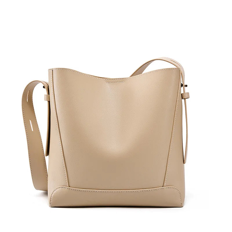 MICA - Sac à Main de Cours en cuir Lisse à Bandoulière