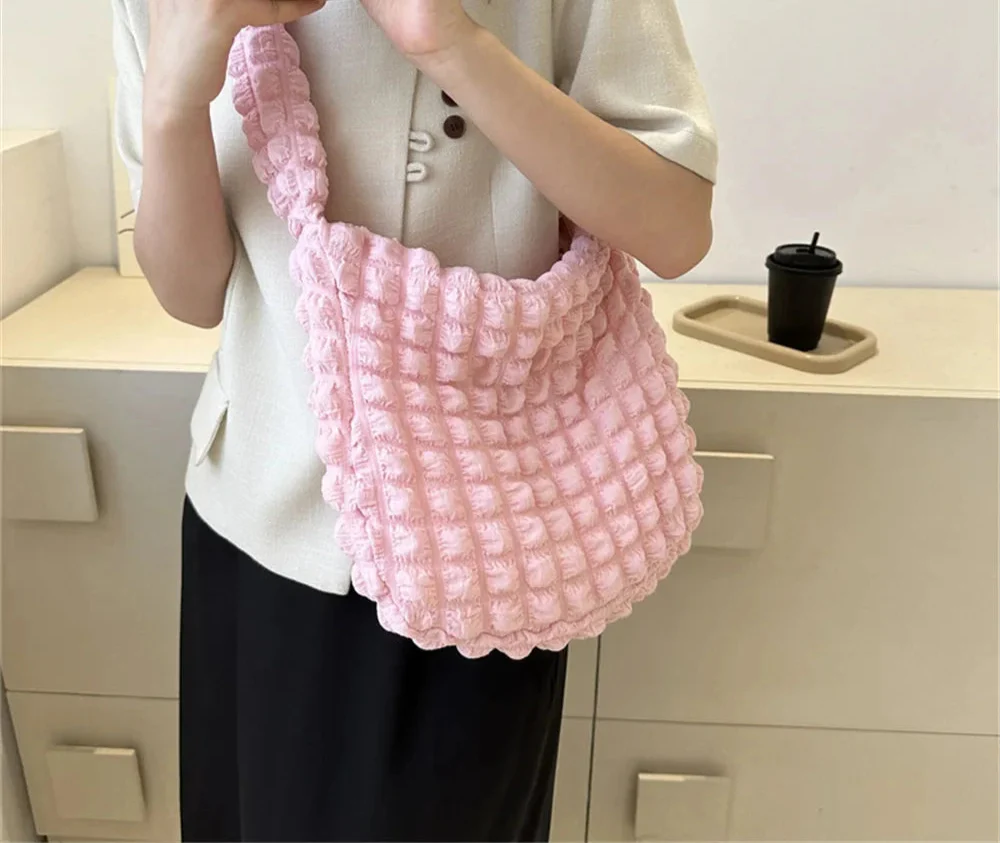 POUF - Sac à Main en Plaid à Bandoulière