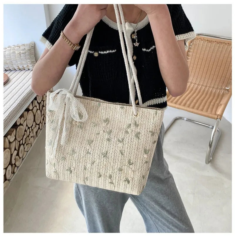 ANNA - Sac à Main Cabas Tissé