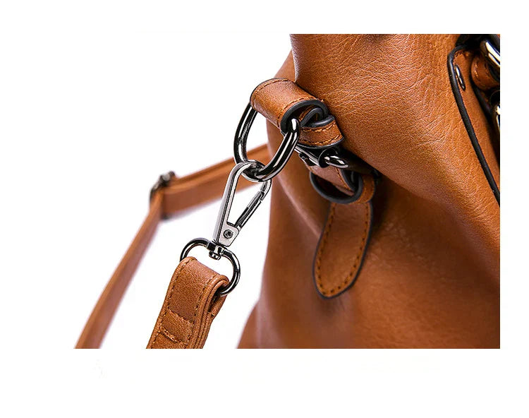 ERATO - Sac à Main Grande Capacité Vintage en Cuir Souple avec Bandoulière