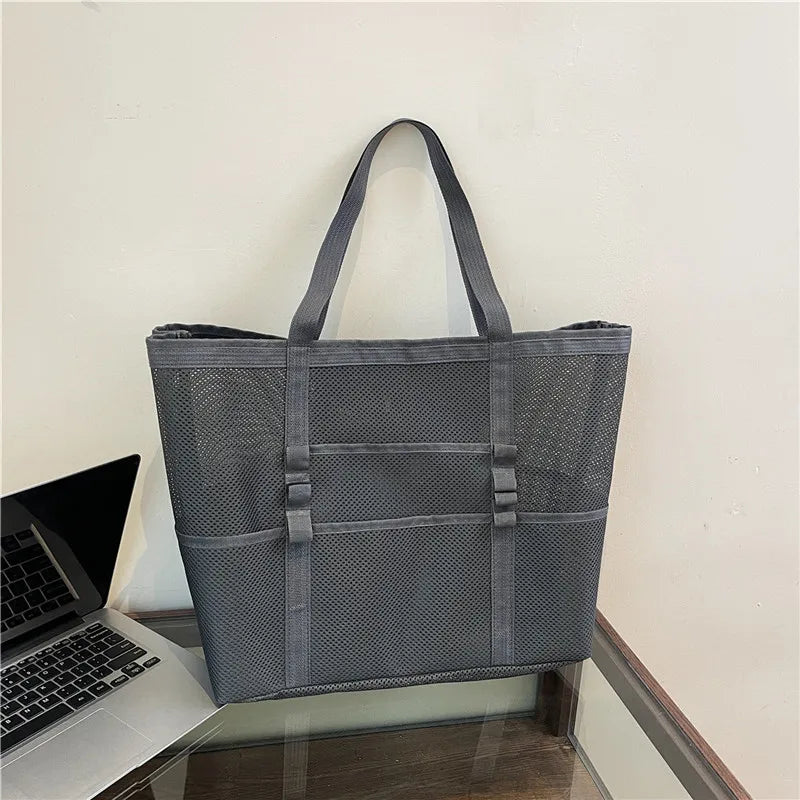 NELLY - Grand Sac à Main de Plage Transparent