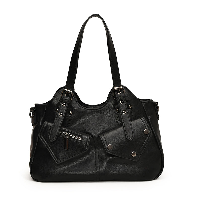 CYNTHIA - Sac à Main de Cours en Cuir Multipoches
