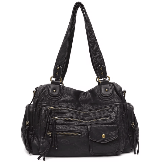LILIA - Sac à Main en Cuir Vintage Multi-poches