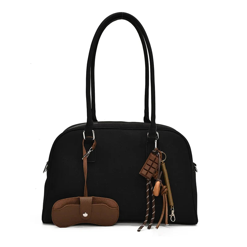 MARIA - Sac à Main de Cours en Bandoulière en Daim