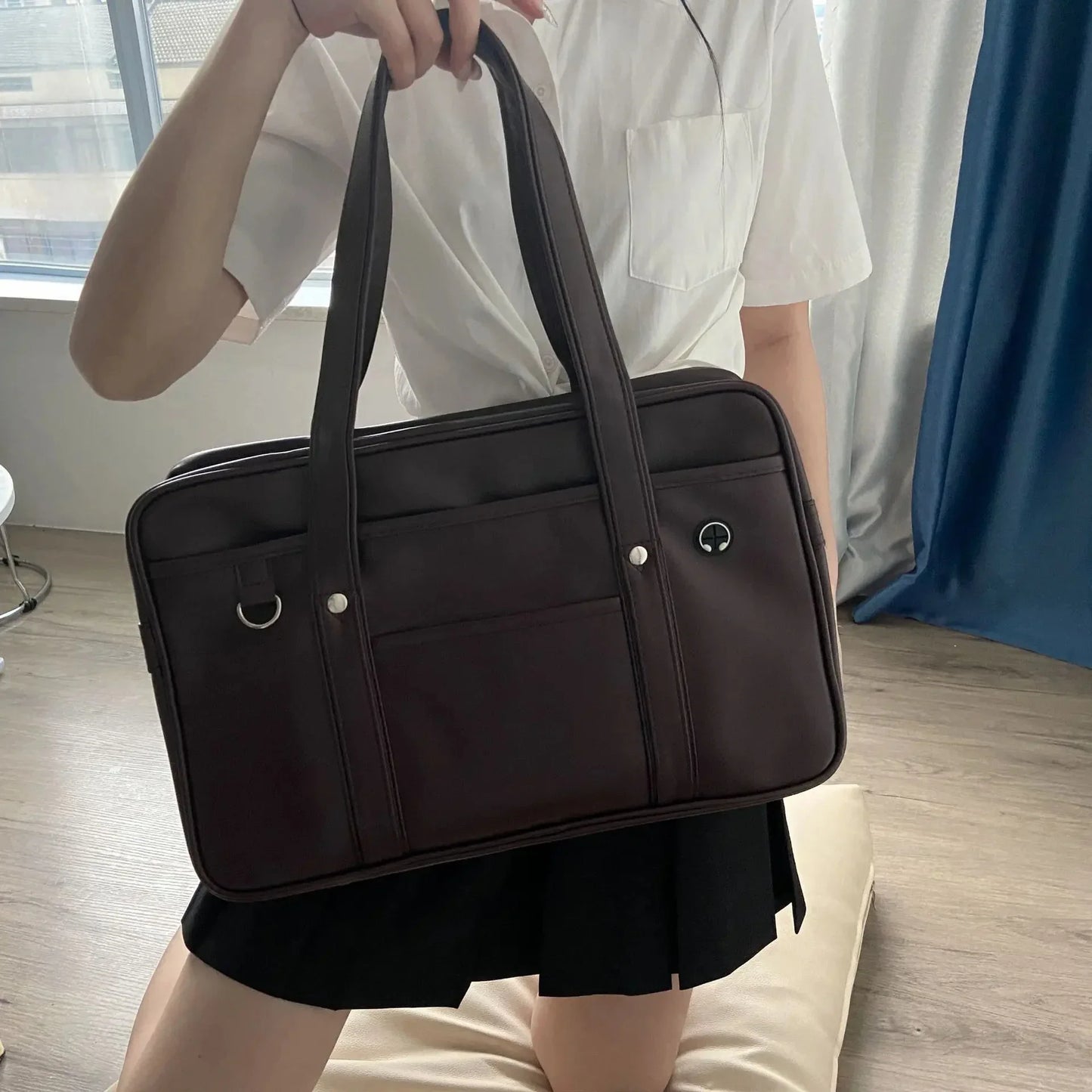 MIRIADE - Sac à Main de Cours en Cuir Lisse