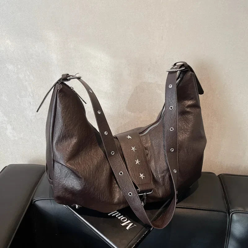 VANDEN - Sac à Main Besace de Cours en Cuir