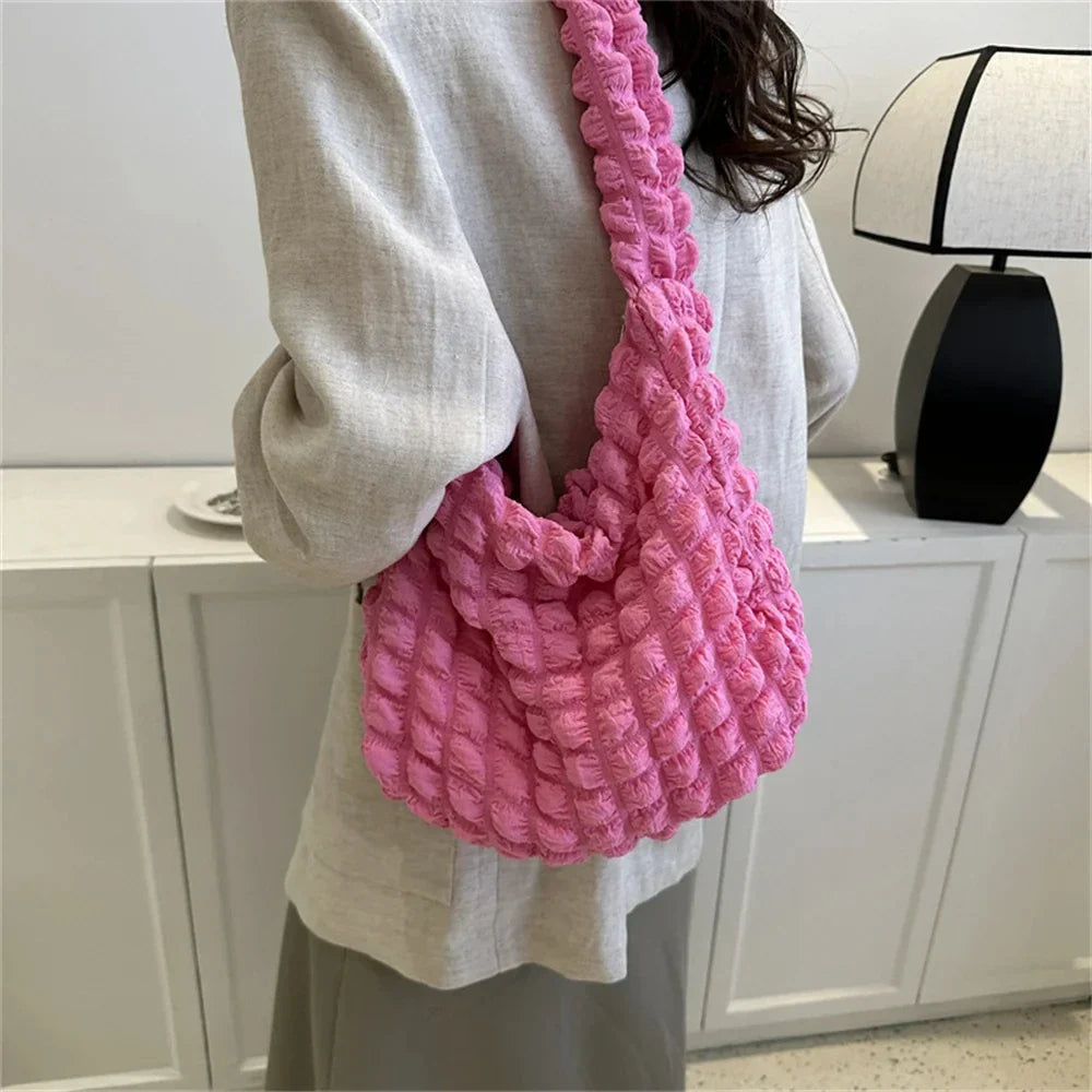 POUF - Sac à Main en Plaid à Bandoulière