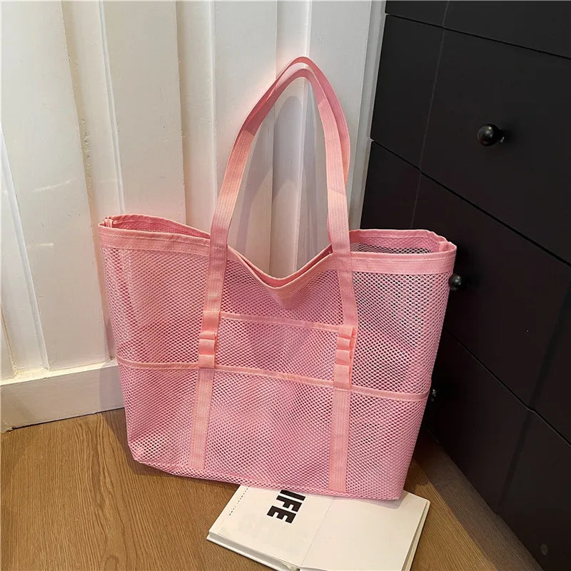 NELLY - Grand Sac à Main de Plage Transparent