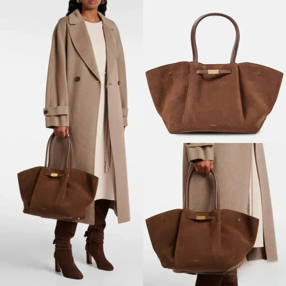 ANNE - Grand Sac à Main Bandoulière en Daim