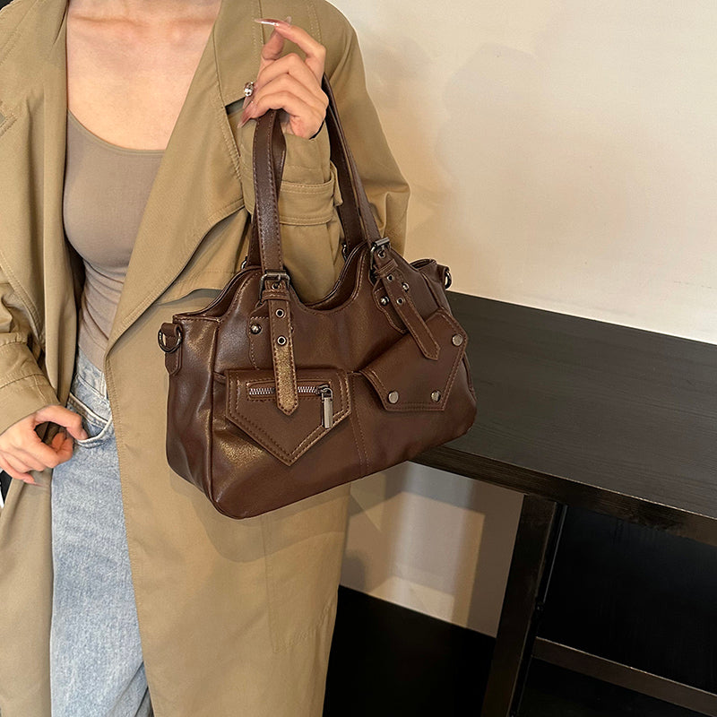 CYNTHIA - Sac à Main de Cours en Cuir Multipoches