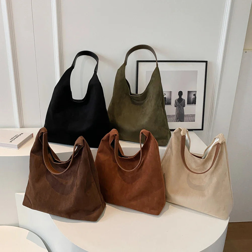 CLEA - Sac à Main Cabas Fourre-Tout en Daim