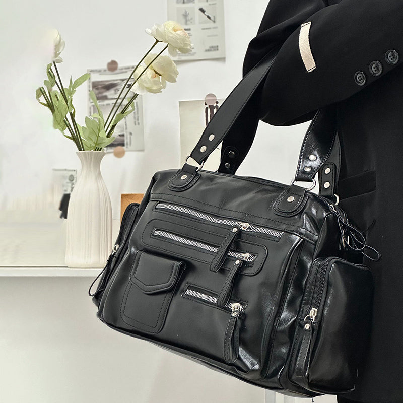 MARY - Sac à Main en Cuir Rétro Multipoches