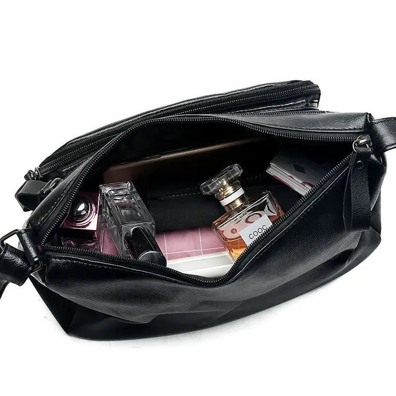 ROVA - Sac à Main Multi-Poche en Cuir à Bandoulière en Cuir